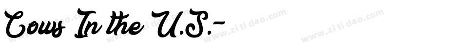Cows In the U.S.字体转换